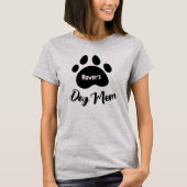 Gepersonaliseerde Hond Mam en Pet Name Vrouwen T-s T-shirt (Voorkant)