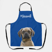 Gepersonaliseerde Hond Mam Papa Gift met Foto Schort (Voorkant)