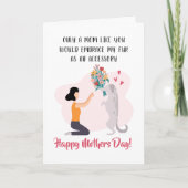 Gepersonaliseerde hond Mama Happy Mothers Day Grap Feestdagen Kaart (Voorkant)