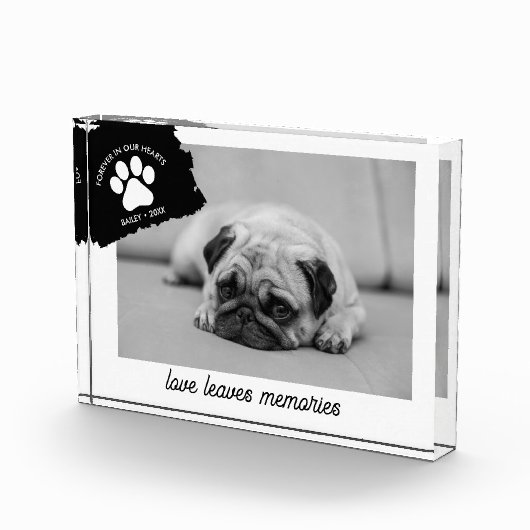 Gepersonaliseerde Hond Memorial Gift Custom Pet Ke Fotoblokken (Rechts)