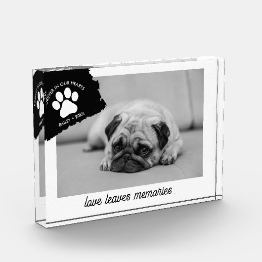Gepersonaliseerde Hond Memorial Gift Custom Pet Ke Fotoblokken (Links)