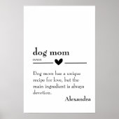 Gepersonaliseerde hond moeder definitie poster (Voorkant)