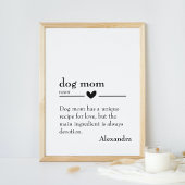 Gepersonaliseerde hond moeder definitie poster