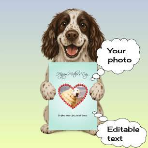 Gepersonaliseerde hond moeder foto Moederdag Kaart