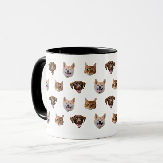 Gepersonaliseerde Hond Mok, Hond Kat Mam Gift Mok (Voorkant links)