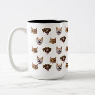 Gepersonaliseerde Hond Mok, Hond Kat Mam Gift Tweekleurige Koffiemok