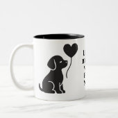 Gepersonaliseerde hond Mok | Minimalistisch cadeau (Links)