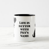 Gepersonaliseerde hond Mok | Minimalistisch cadeau (Center)