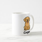 Gepersonaliseerde hond Mok – Schattigee Golden Ret (Voorkant rechts)