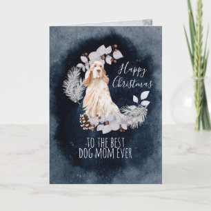 Gepersonaliseerde Hond Mum Engels Setter Feestdagen Kaart