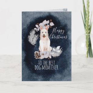 Gepersonaliseerde Hond Mum Wire Belgian Laekinois Feestdagen Kaart