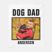 Gepersonaliseerde hond papa aangepaste foto fleece deken (Voorkant)