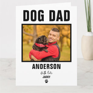 Gepersonaliseerde hond papa aangepaste fotokaart kaart