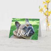 Gepersonaliseerde Hond Papa Grappige Foto Gelukkig Kaart (Gele Bloem)