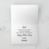 Gepersonaliseerde Hond Papa Grappige Foto Happy Fa Kaart (Binnen)