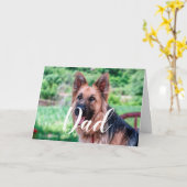 Gepersonaliseerde Hond Papa Grappige Foto Happy Fa Kaart (Gele Bloem)
