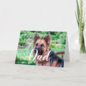 Gepersonaliseerde Hond Papa Grappige Foto Happy Fa Kaart (Voorkant)