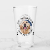 Gepersonaliseerde hond papa huisdier foto Happy Va Glas (Voorkant)