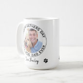 Gepersonaliseerde hond papa huisdier foto Happy Va Koffiemok (Voorkant links)