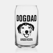 Gepersonaliseerde hond papa naam blikvorm glas (Voorkant)