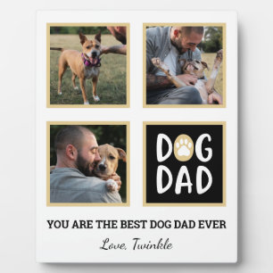Gepersonaliseerde hond papa poot print drie foto p fotoplaat
