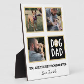 Gepersonaliseerde hond papa poot print drie foto p fotoplaat (Zijkant)