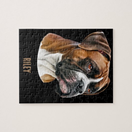 Gepersonaliseerde hond puzzel legpuzzel (Horizontaal)