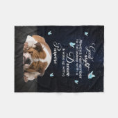 Gepersonaliseerde hond Quilt Deken, Bulldog Goede  Fleece Deken (Voorkant (Horizontaal))