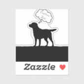 Gepersonaliseerde hond silhouet laptop sticker (Vel)