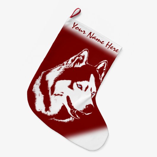 Gepersonaliseerde hond Stocking Grote Kerstsok (Voorkant (Hangend))