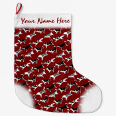 Gepersonaliseerde hond Stocking Grote Kerstsok (Voorkant)