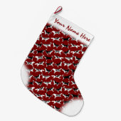 Gepersonaliseerde hond Stocking Grote Kerstsok (Voorkant (Hangend))