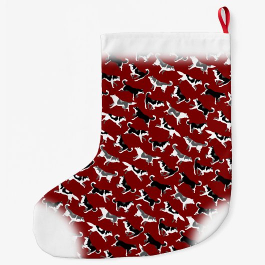 Gepersonaliseerde hond Stocking Grote Kerstsok (Achterkant)