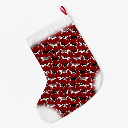 Gepersonaliseerde hond Stocking Grote Kerstsok (Achterkant (Hangend))