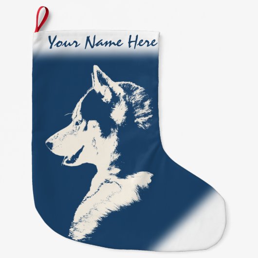 Gepersonaliseerde hond Stocking Grote Kerstsok (Voorkant)
