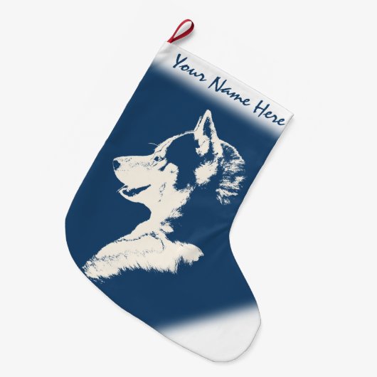 Gepersonaliseerde hond Stocking Grote Kerstsok (Voorkant (Hangend))