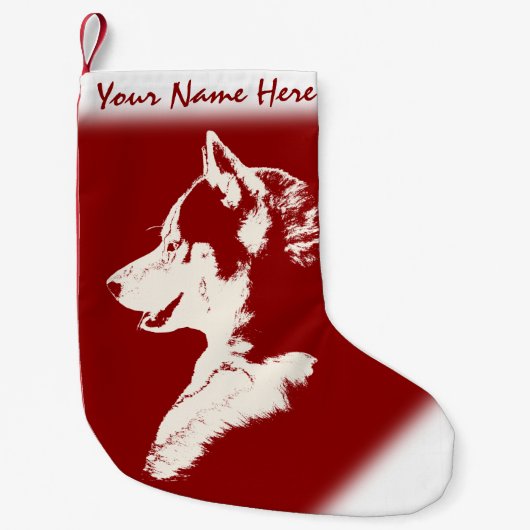 Gepersonaliseerde hond Stocking Kleine Kerstsok (Voorkant)