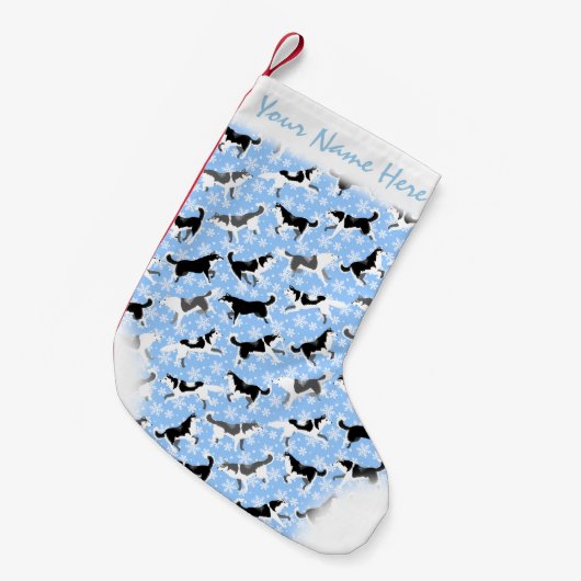 Gepersonaliseerde hond Stocking Kleine Kerstsok (Voorkant (Hangend))