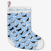 Gepersonaliseerde hond Stocking Kleine Kerstsok (Voorkant)