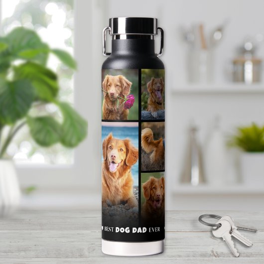 Gepersonaliseerde hond vader foto waterfles