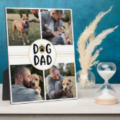 Gepersonaliseerde hond vader vier foto fotoplaat (Zijkant)