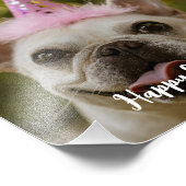 Gepersonaliseerde hond verjaardag foto afdruk (Hoek)