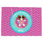 Gepersonaliseerde Hond Verjaardag Zwembad Party Gi Groot Cadeauzakje (Achterkant)