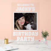 Gepersonaliseerde Hond Verjaardagsfeest Foto Welko Acryl Bord (Huwelijk)