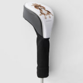 Gepersonaliseerde hond Waterverf Golfheadcover (Schuin)