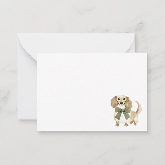 Gepersonaliseerde hond Waterverf Notitiekaartje (Achterkant)