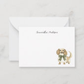 Gepersonaliseerde hond Waterverf Notitiekaartje (Voorkant)