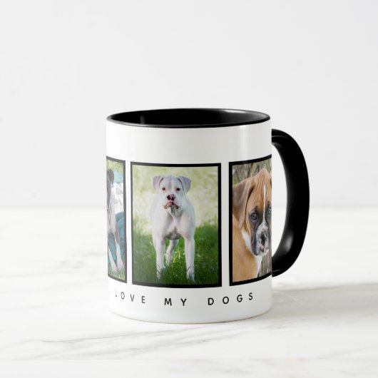 Gepersonaliseerde honden — hou van mijn honden mok (Voorkant rechts)