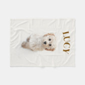 Gepersonaliseerde hondendeken met de naam van uw h fleece deken (Voorkant (Horizontaal))