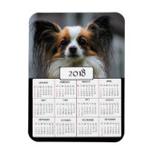 Gepersonaliseerde hondenfoto 2018 kalender magneet (Verticaal)